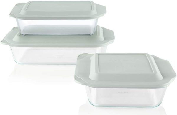 3-Pack Glass Baking Dish Set (9"x13", 7"x11", 8"x8")